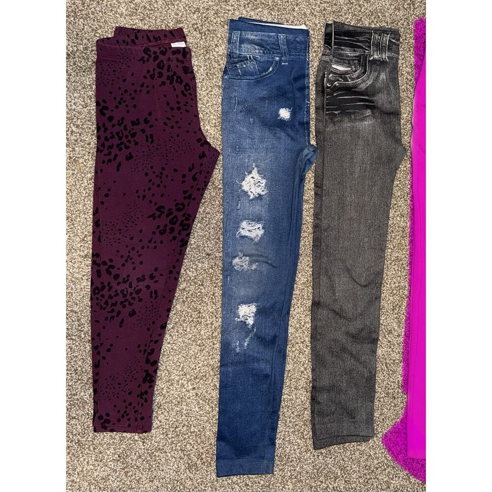 Lot Of 3 leggings Girls Size M 10-12 - Picture 3 of 6